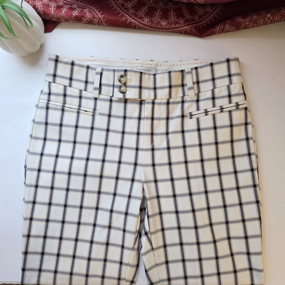 Anthropologie The Essential Slim Pants Plaid Size 2 - Picture 7 of 11